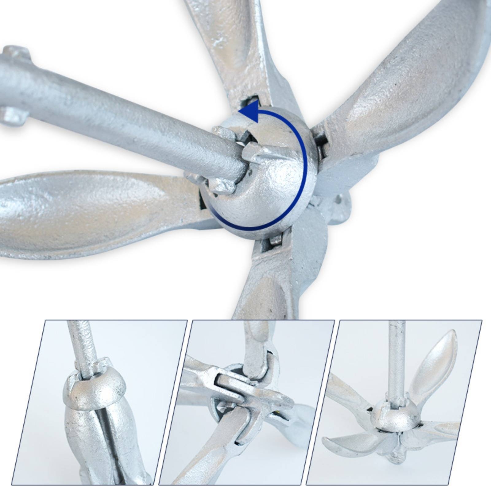 Fishing Boat Anchor - Set Tali Jangkar Kapal 1.5 Kg