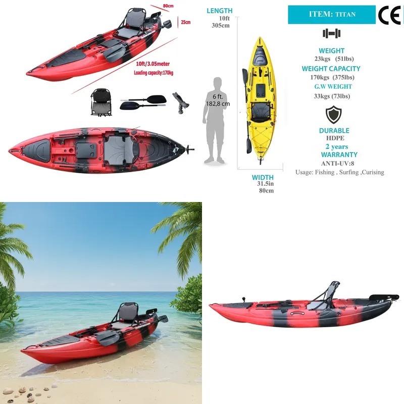 Fishing Boat Paddle - Kayak Pancing Duduk Tunggal 10 kaki