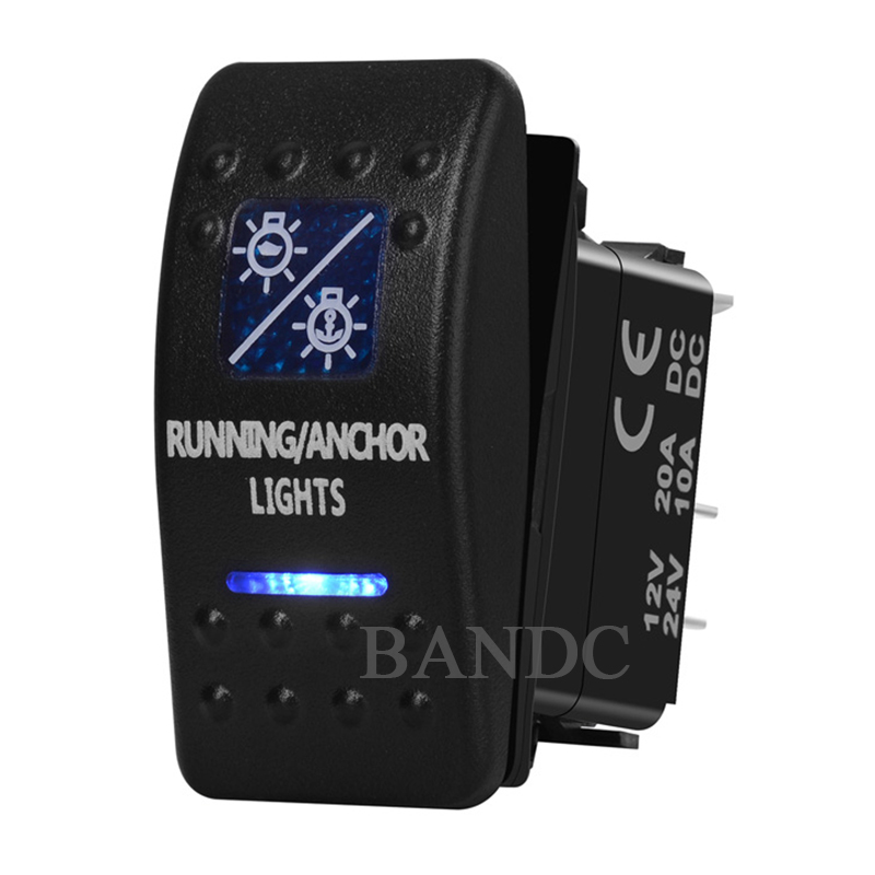 Fishing Boat Anchor - Lampu Led biru sakelar navigasi sakelar