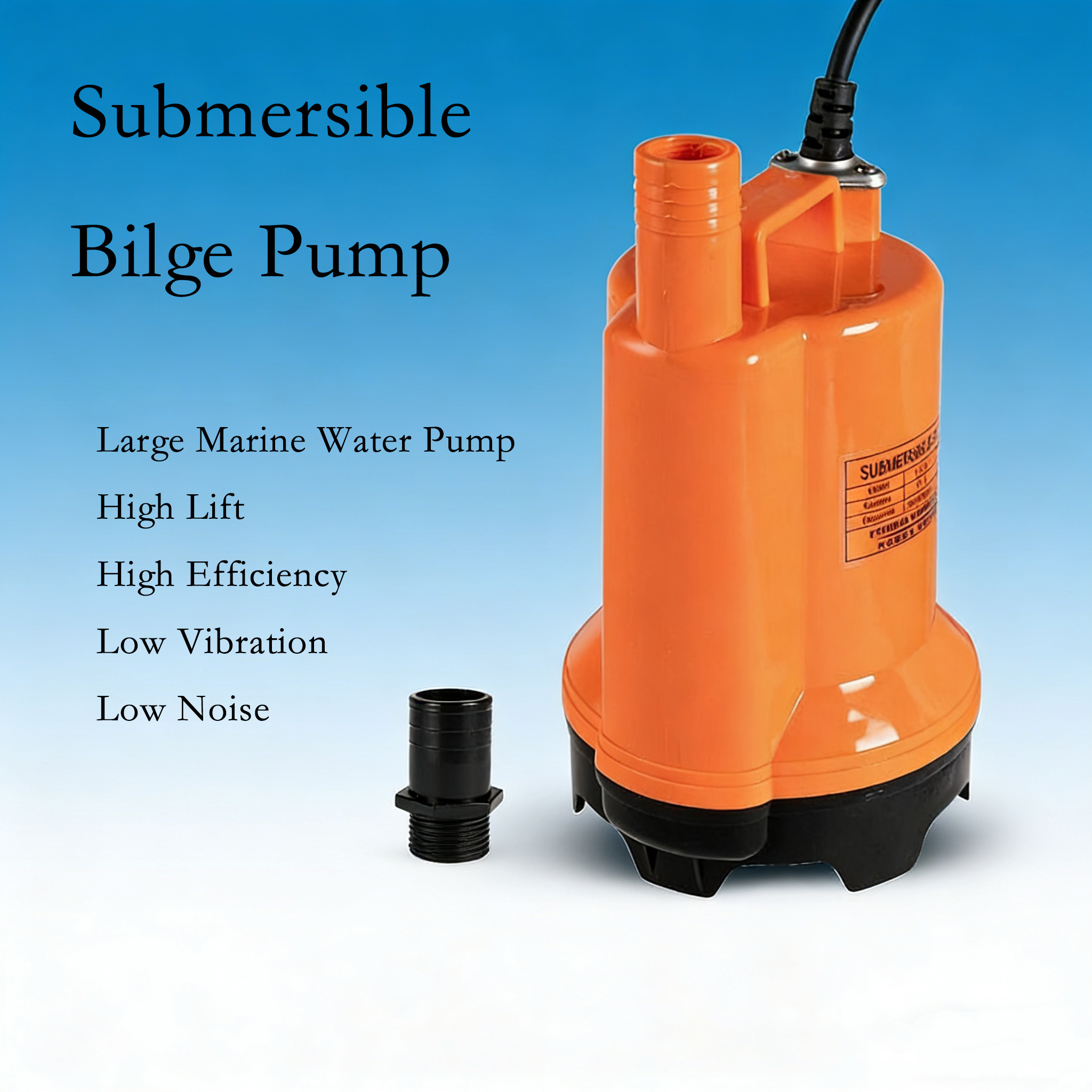 Fishing Boat Bilge Pump - Pompa Air Submersible 12V DC, Pompa