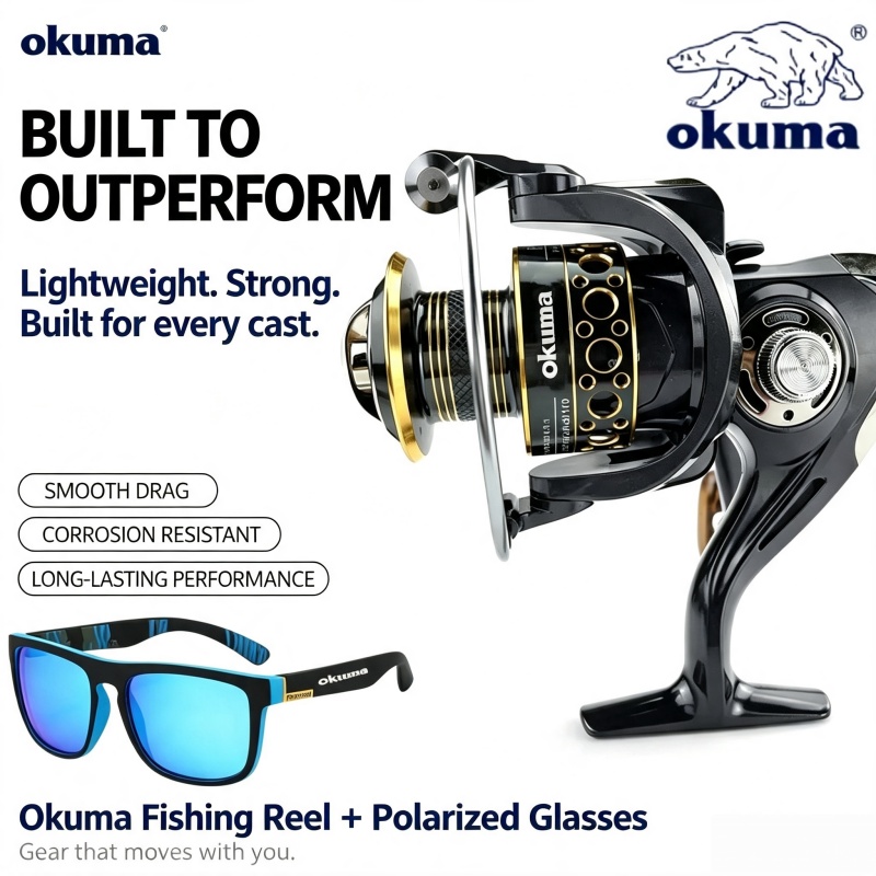 OKUMA-Spinning Reel, Reel Panc - Fishing Boat Steering Wheel ulasan dan harga